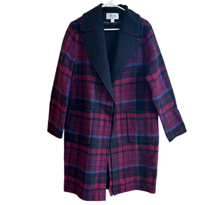 PER SE Reversible & Convertible Longline Plaid / Black Shacket